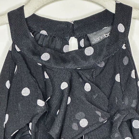 Lane Bryant‎ Polka Dot Ruffle Halter Top - Plus Size 14/16 - Picture 3 of 9